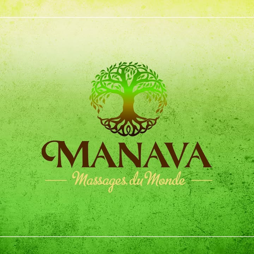 Logo Manava, l'arbre de vie vert et brun, Massages du Monde